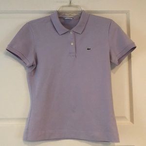 Lacoste 44 (14) lavender s-sleeve polo style shirt